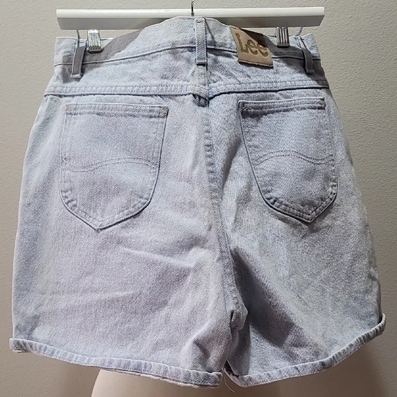 Vintage Lee Casual Mom Jean High-Waist Shorts Light Wash Old School Denim 18MED